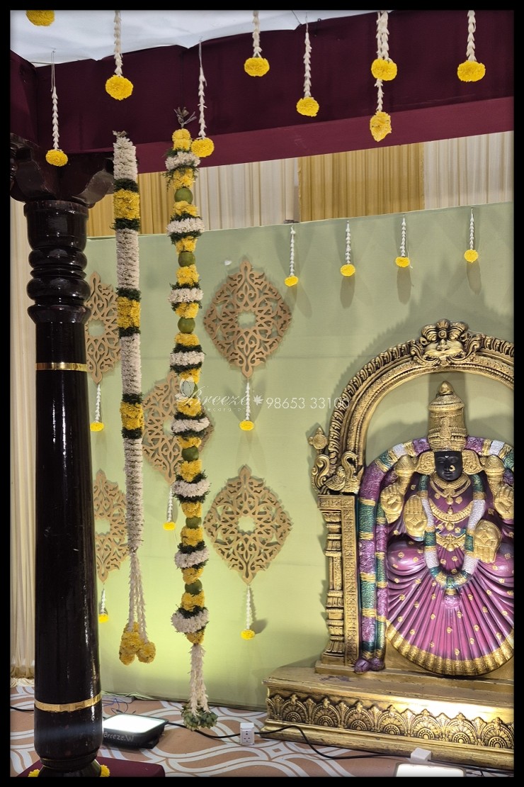Grand Wedding Stage & Reception Decor at AARAV WEDDING HALL Coimbatore - Original Full Size Photo 4