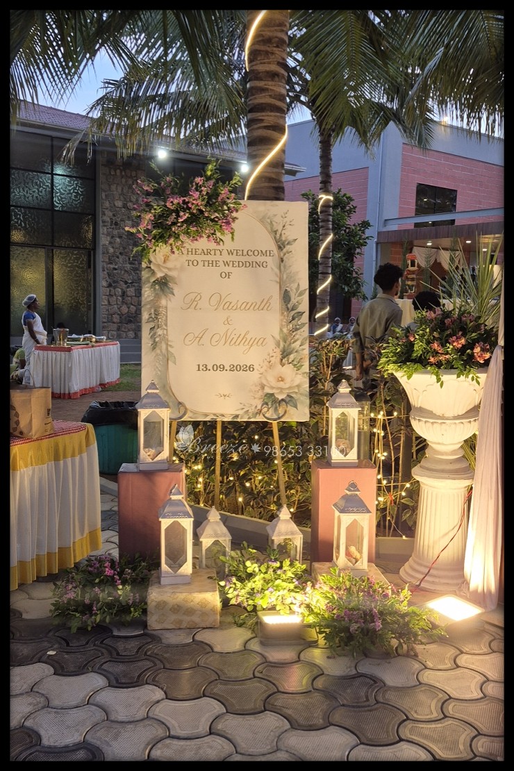Grand Wedding Stage & Reception Decor at AARAV WEDDING HALL Coimbatore - Original Full Size Photo 12