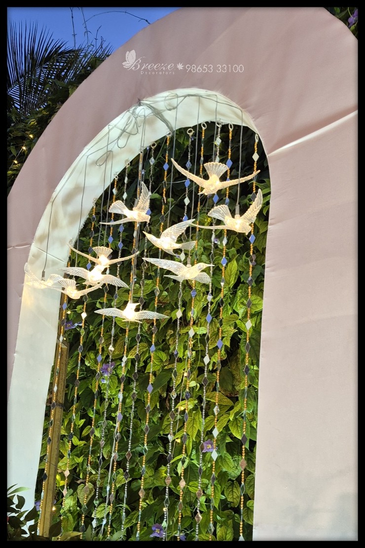 Grand Wedding Stage & Reception Decor at AARAV WEDDING HALL Coimbatore - Original Full Size Photo 14